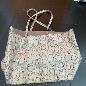 Snake skin tote
